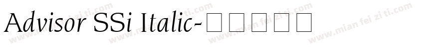 Advisor SSi Italic字体转换